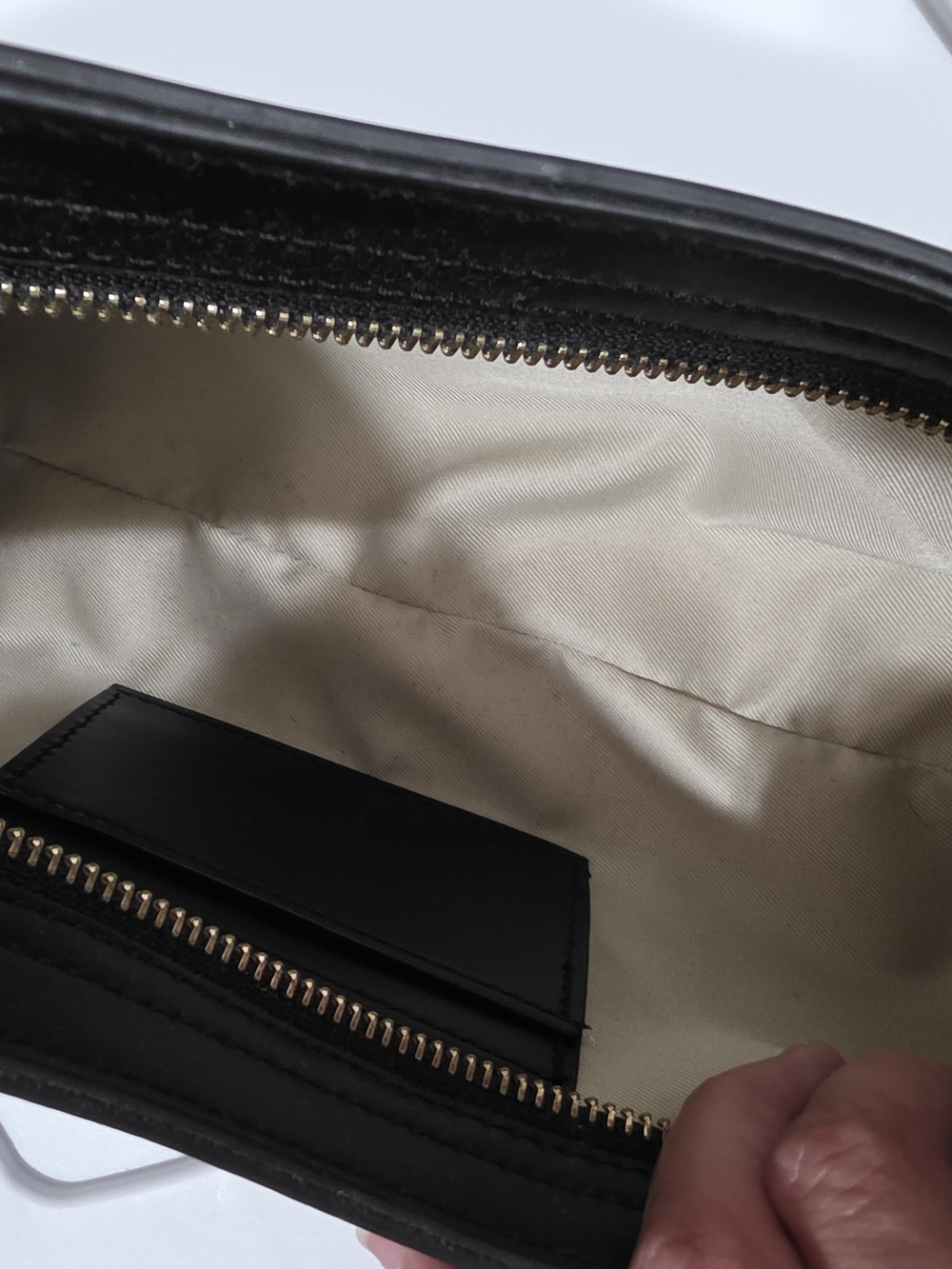 Rachel Zoe Black Shoulder Bag with Gold Hardware